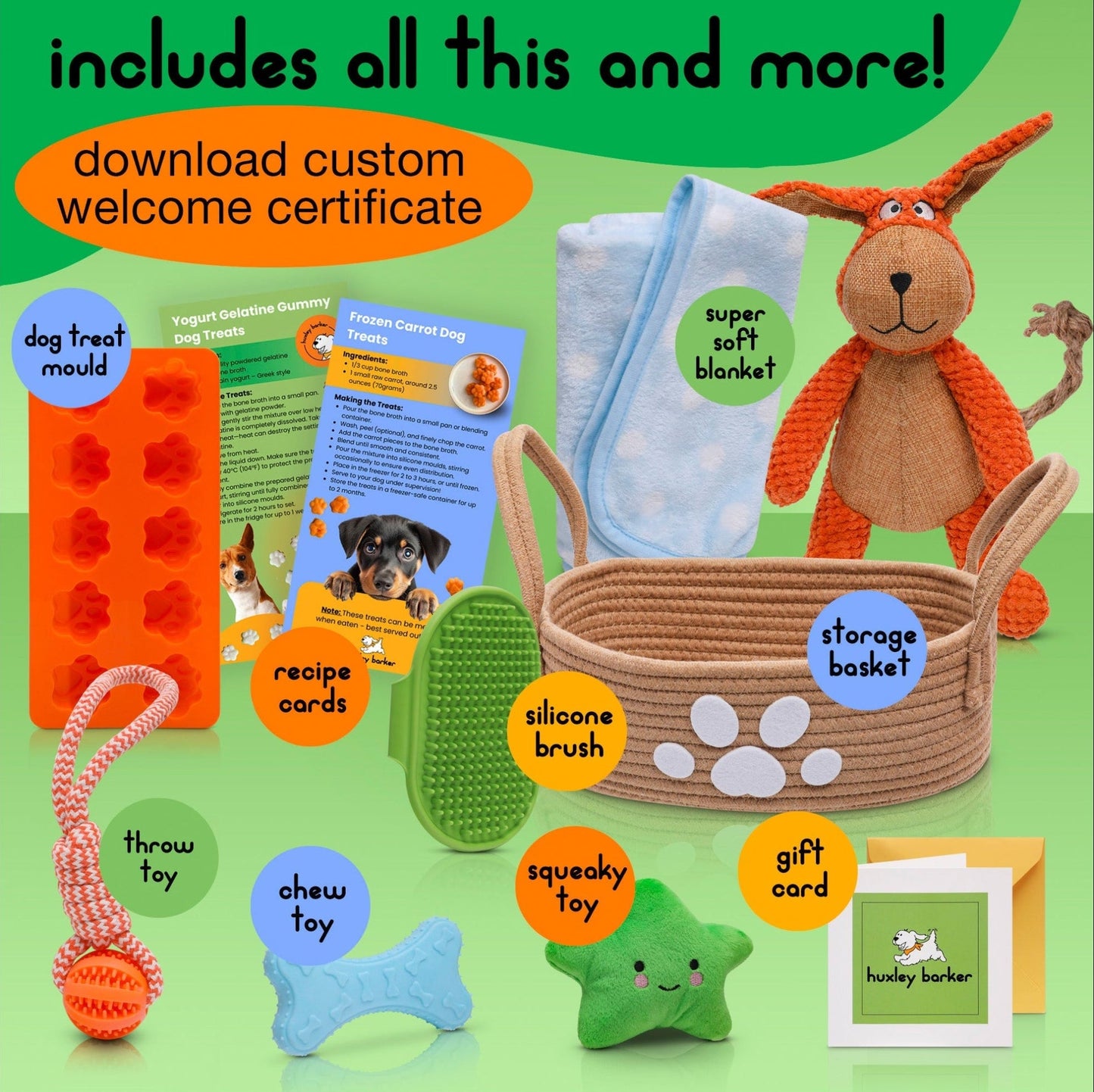 Huxley Barker Dog Gift Basket